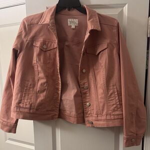 Market & Spruce Dusty Pink Jean Jacket